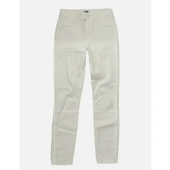 Paige Jeans Margot Ankle Skinny Jeans Crisp White Raw Hem Size 25 - Picture 5 of 8